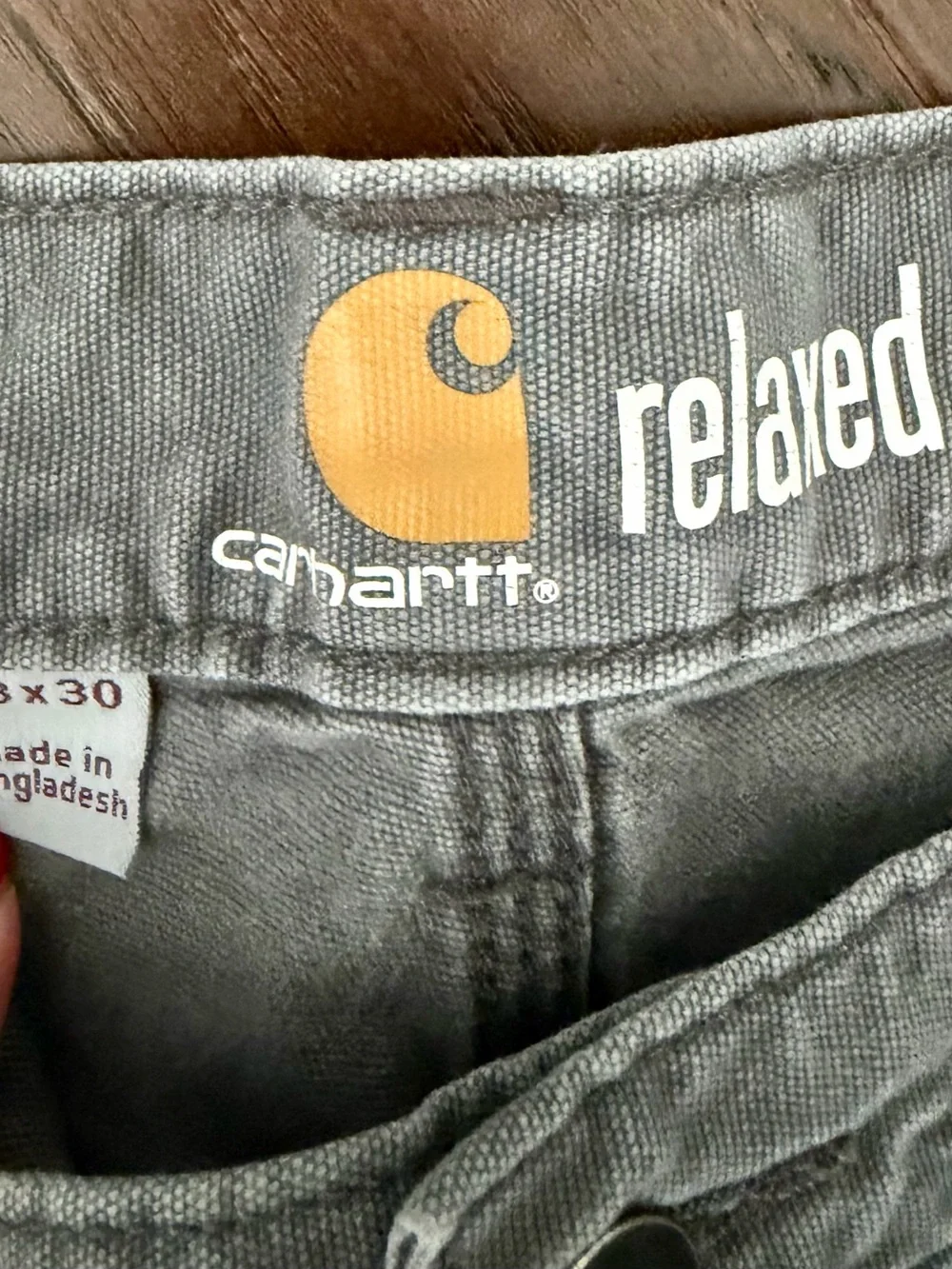 Carhartt Men's Relaxed Fit Light Gray Jeans